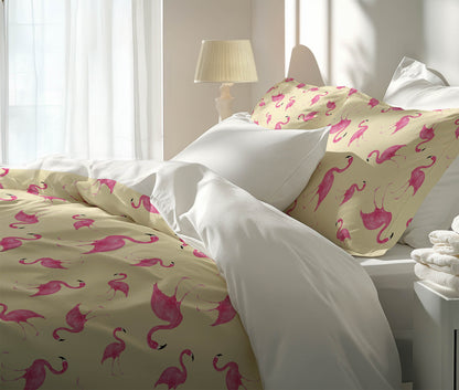 Summer Flamingo Comforter Set