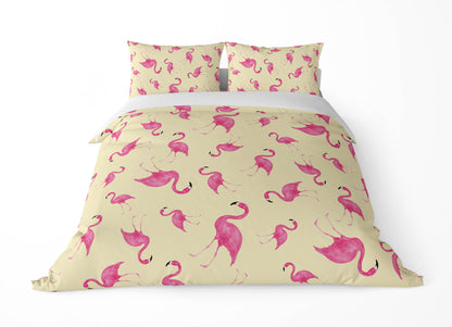 Summer Flamingo Comforter Set