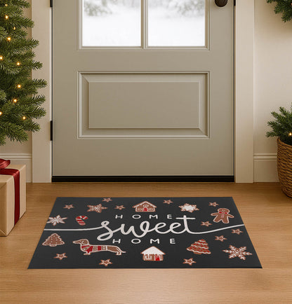 Gingerbread Home Sweet Home Seasonal Indoor Doormat