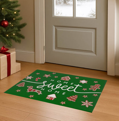Gingerbread Home Sweet Home Seasonal Indoor Doormat