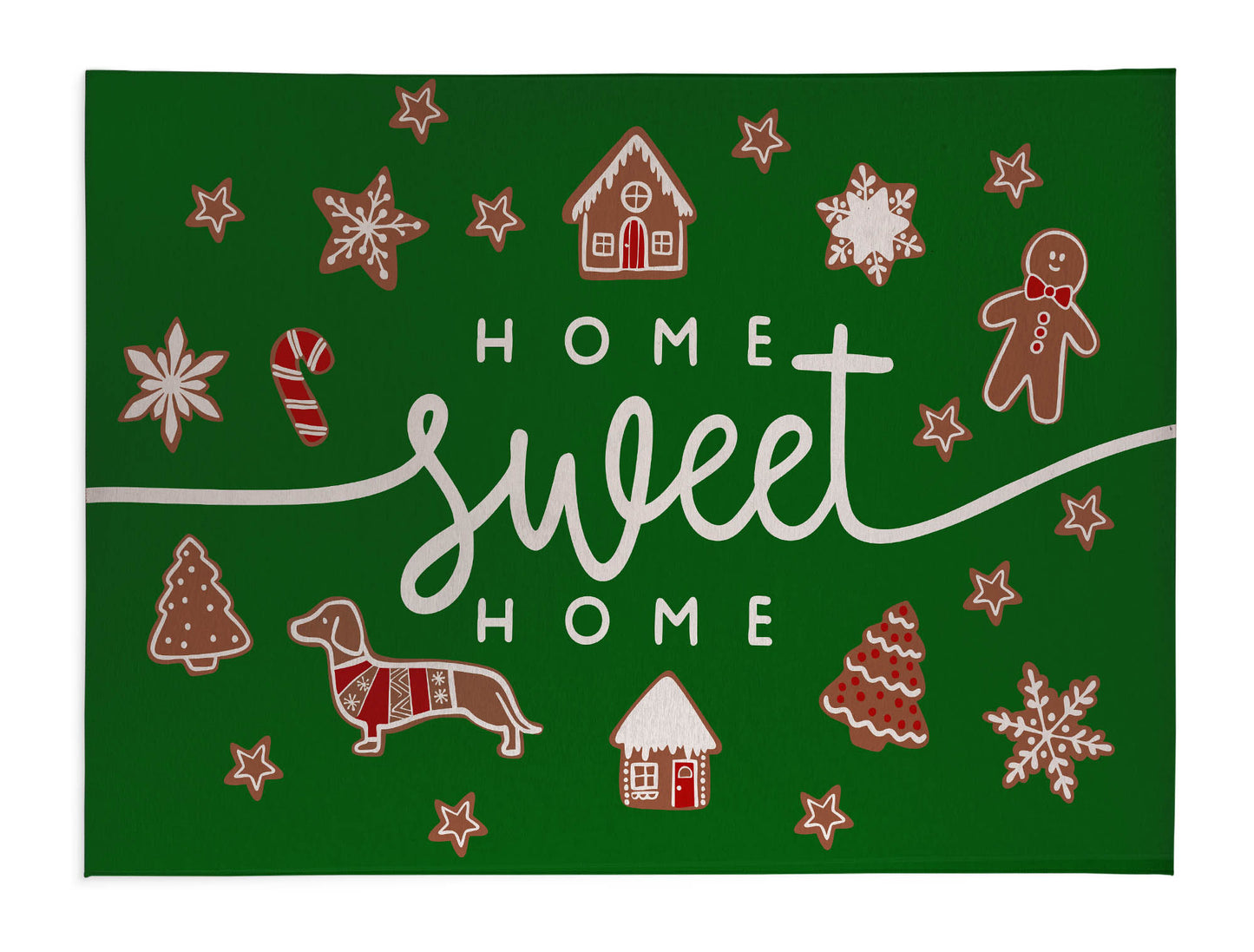 Gingerbread Home Sweet Home Seasonal Indoor Doormat
