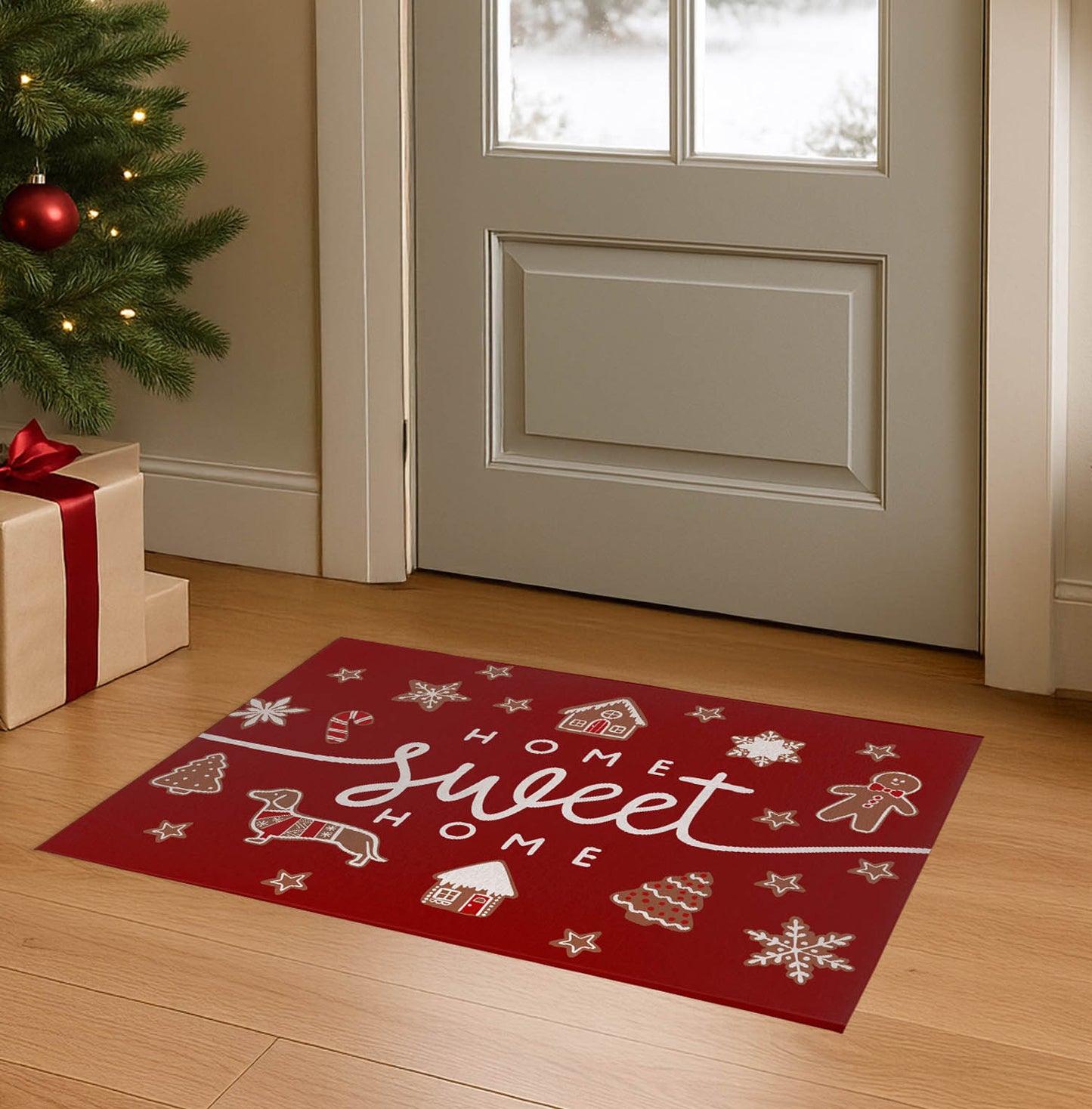Gingerbread Home Sweet Home Seasonal Indoor Doormat