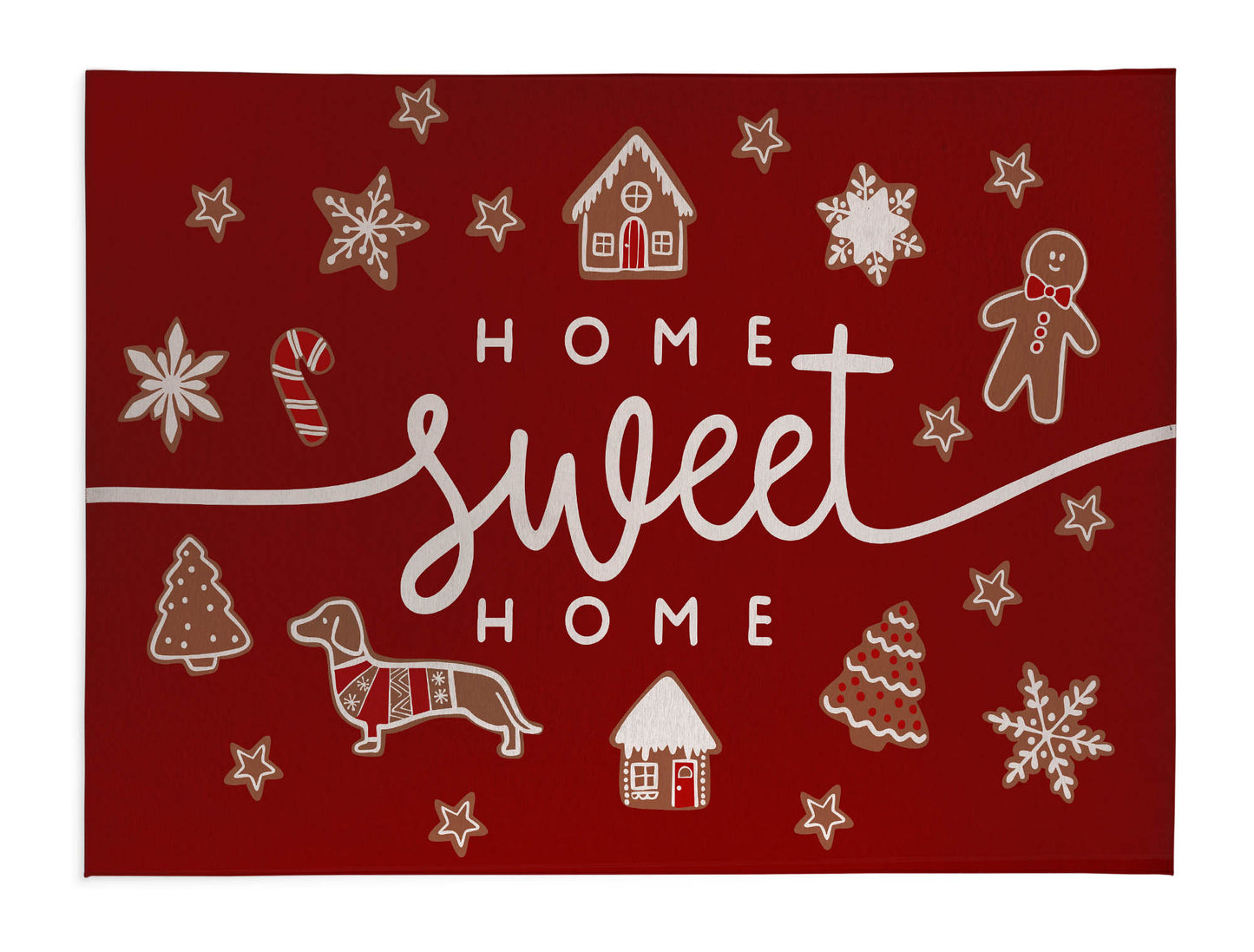 Gingerbread Home Sweet Home Seasonal Indoor Doormat