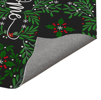 Winter Mistletoe Welcome Seasonal Indoor Doormat