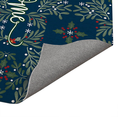 Winter Mistletoe Welcome Seasonal Indoor Doormat