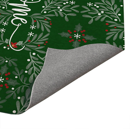 Winter Mistletoe Welcome Seasonal Indoor Doormat