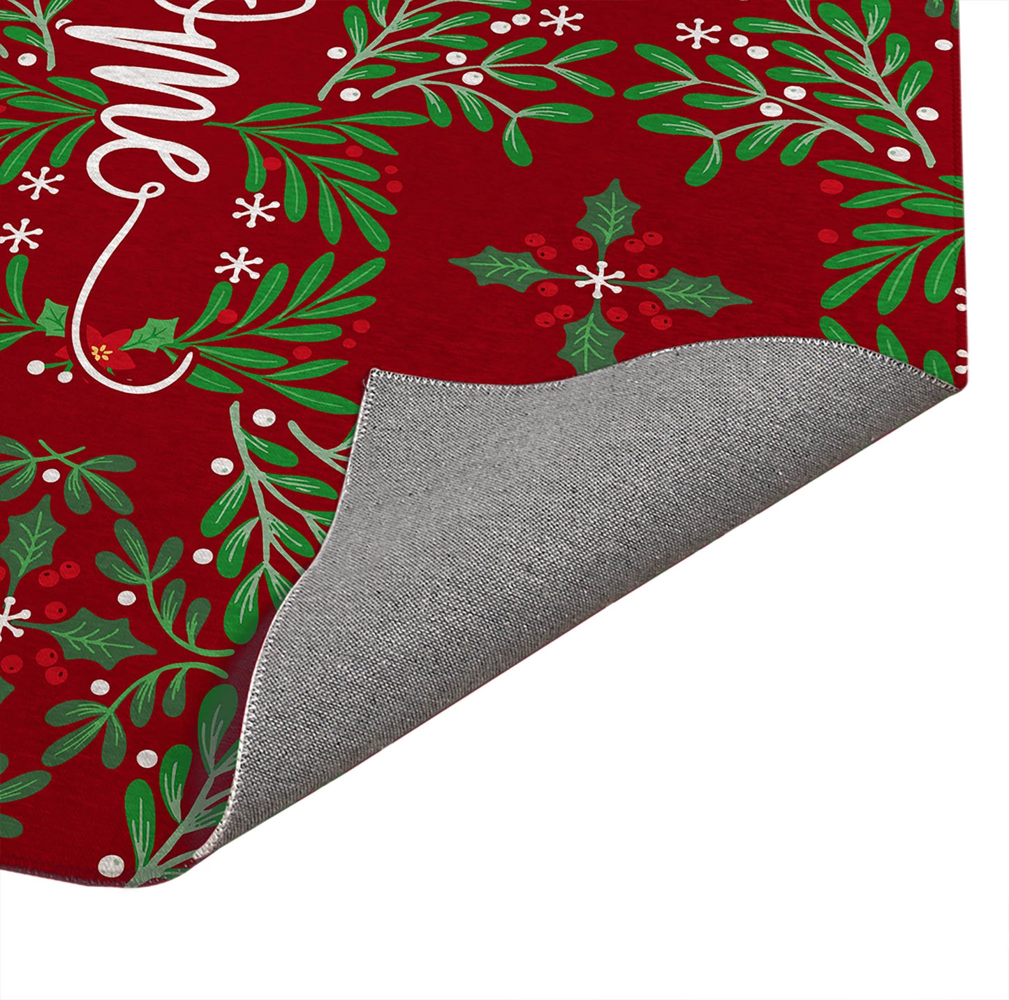 Winter Mistletoe Welcome Seasonal Indoor Doormat
