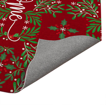 Winter Mistletoe Welcome Seasonal Indoor Doormat