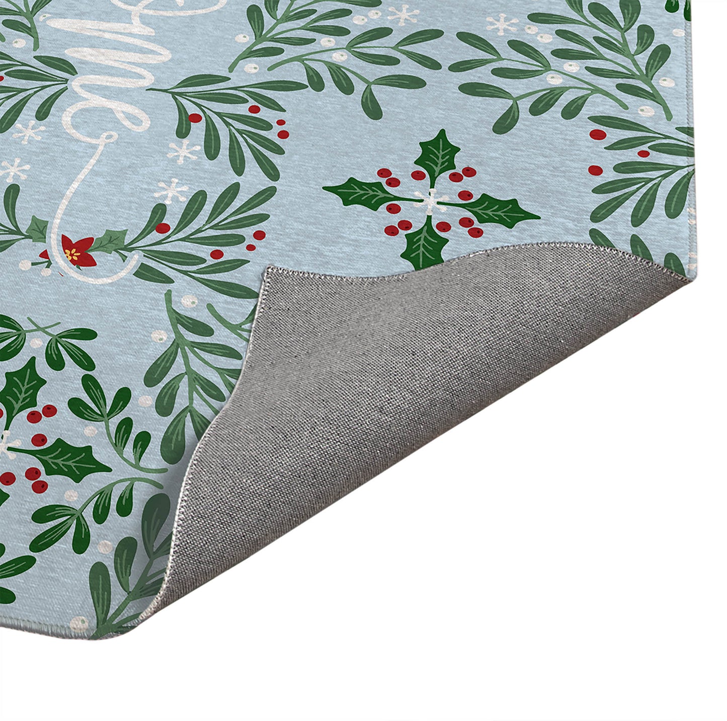 Winter Mistletoe Welcome Seasonal Indoor Doormat