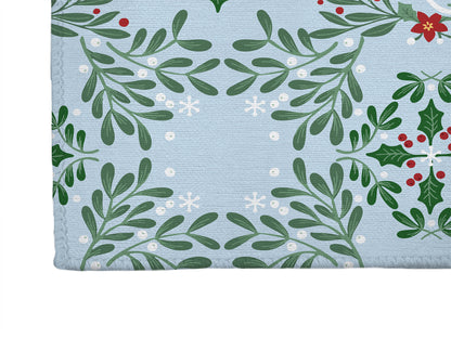 Winter Mistletoe Welcome Seasonal Indoor Doormat