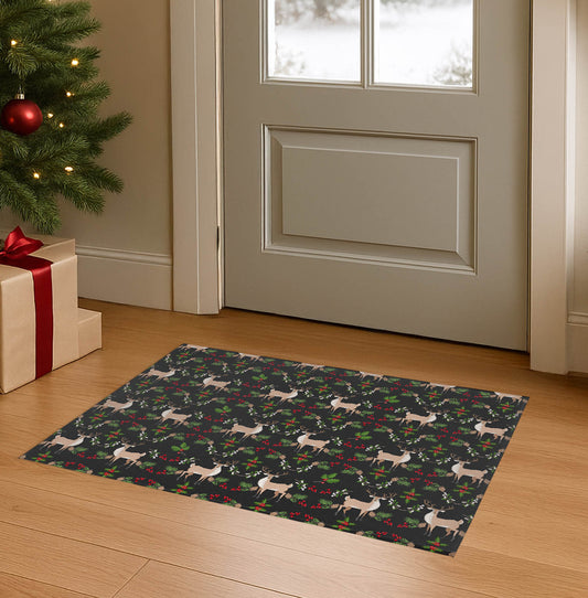 Botanical Deer Seasonal Indoor Door Mat