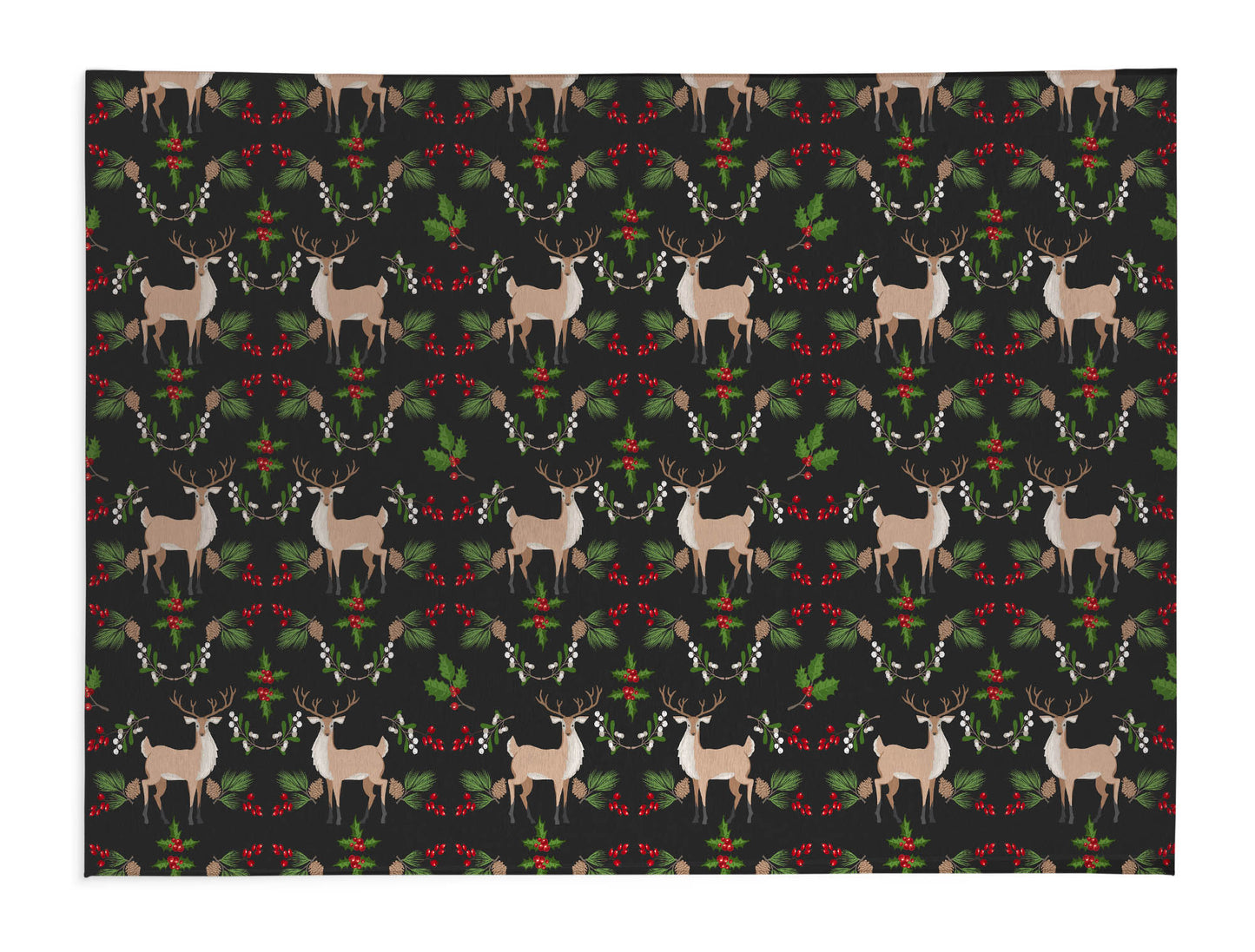 Botanical Deer Seasonal Indoor Door Mat