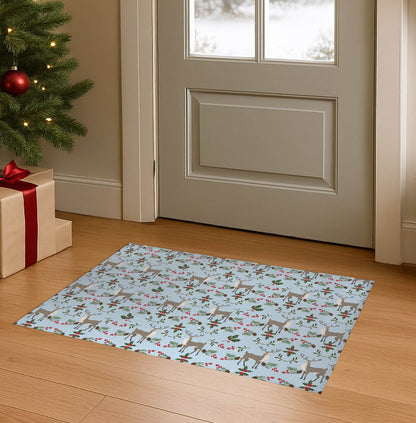Botanical Deer Seasonal Indoor Door Mat