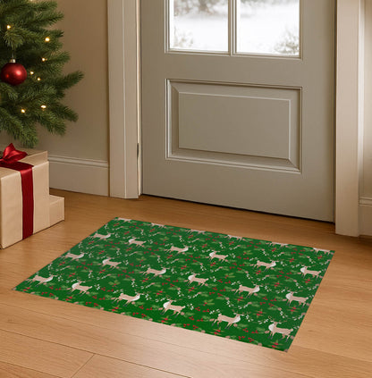 Botanical Deer Seasonal Indoor Door Mat