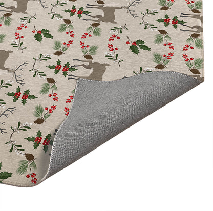 Botanical Deer Seasonal Indoor Door Mat
