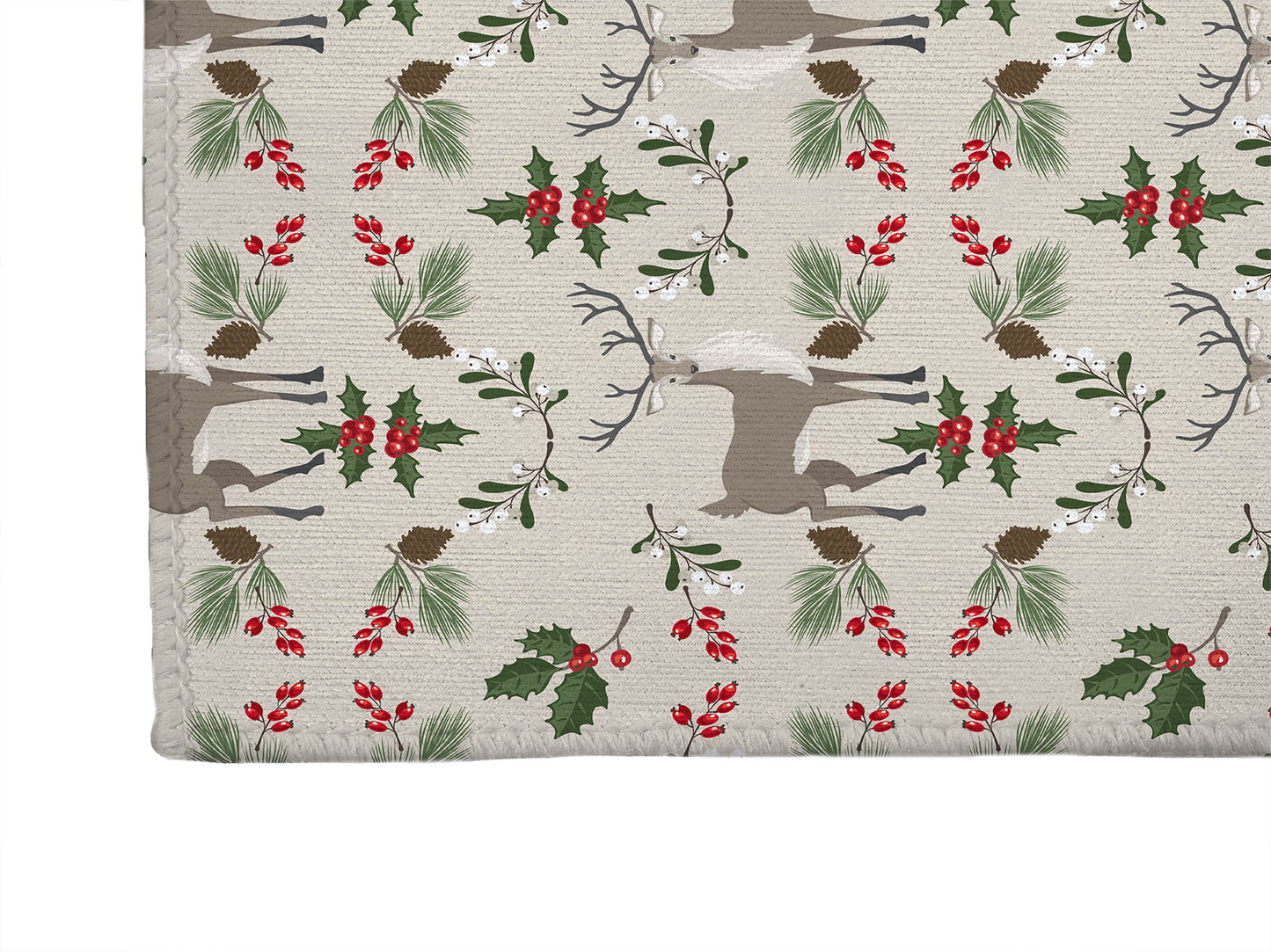 Botanical Deer Seasonal Indoor Door Mat