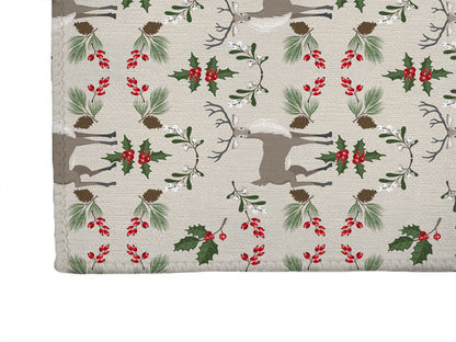 Botanical Deer Seasonal Indoor Door Mat