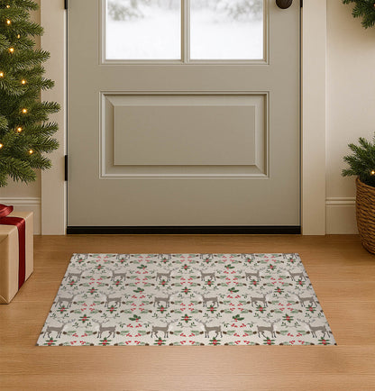 Botanical Deer Seasonal Indoor Door Mat