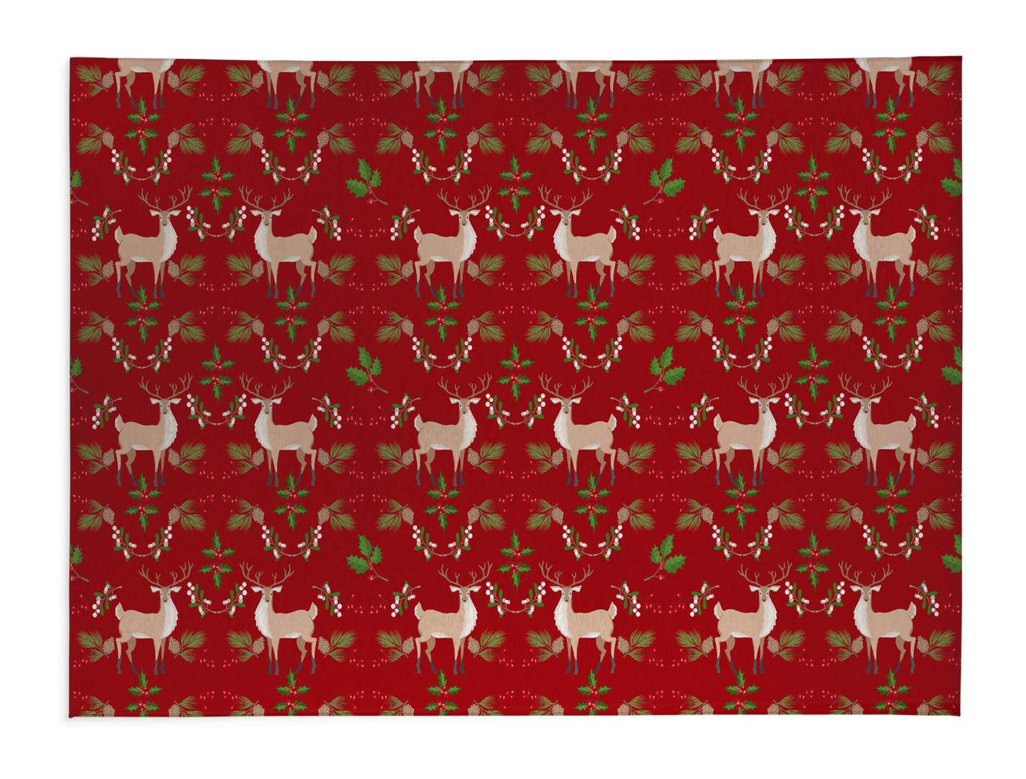 Botanical Deer Seasonal Indoor Door Mat