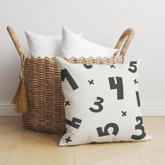 Numbers Throw Pillow