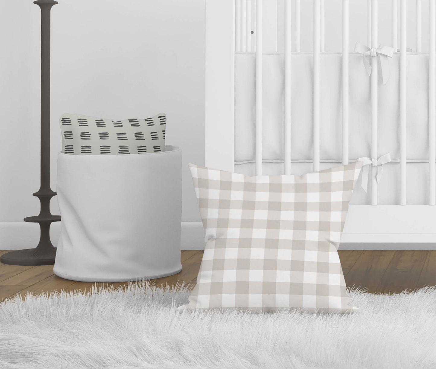Proper Gingham Throw Pillow