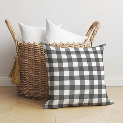 Proper Gingham Throw Pillow