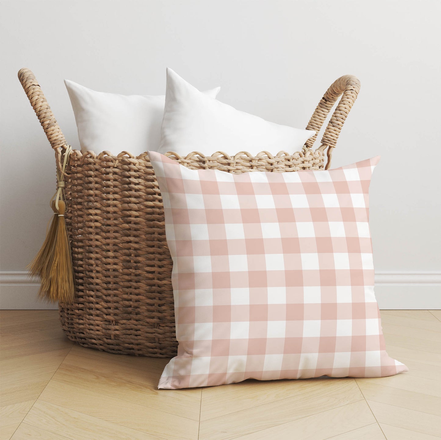 Proper Gingham Throw Pillow