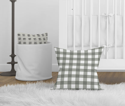Proper Gingham Throw Pillow