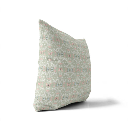 Bees & Butterflies Throw Pillow