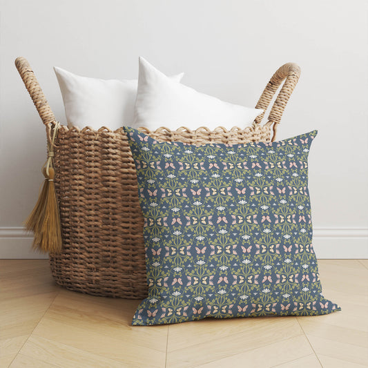 Bees & Butterflies Throw Pillow