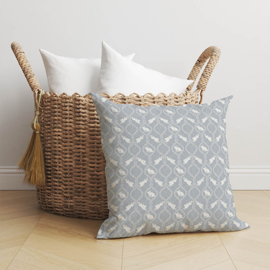 Nantucket Bunny Throw Pillow