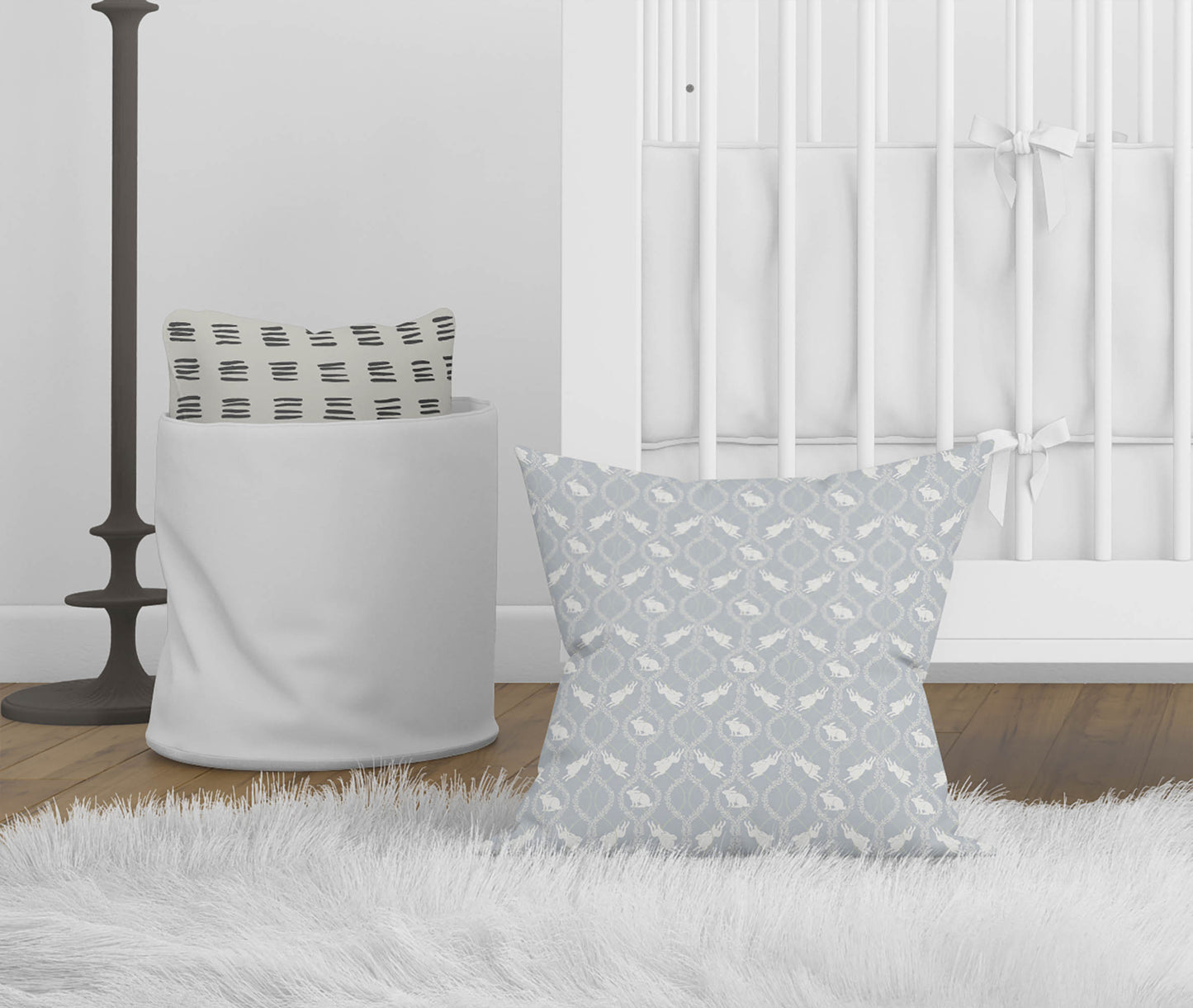 Nantucket Bunny Throw Pillow