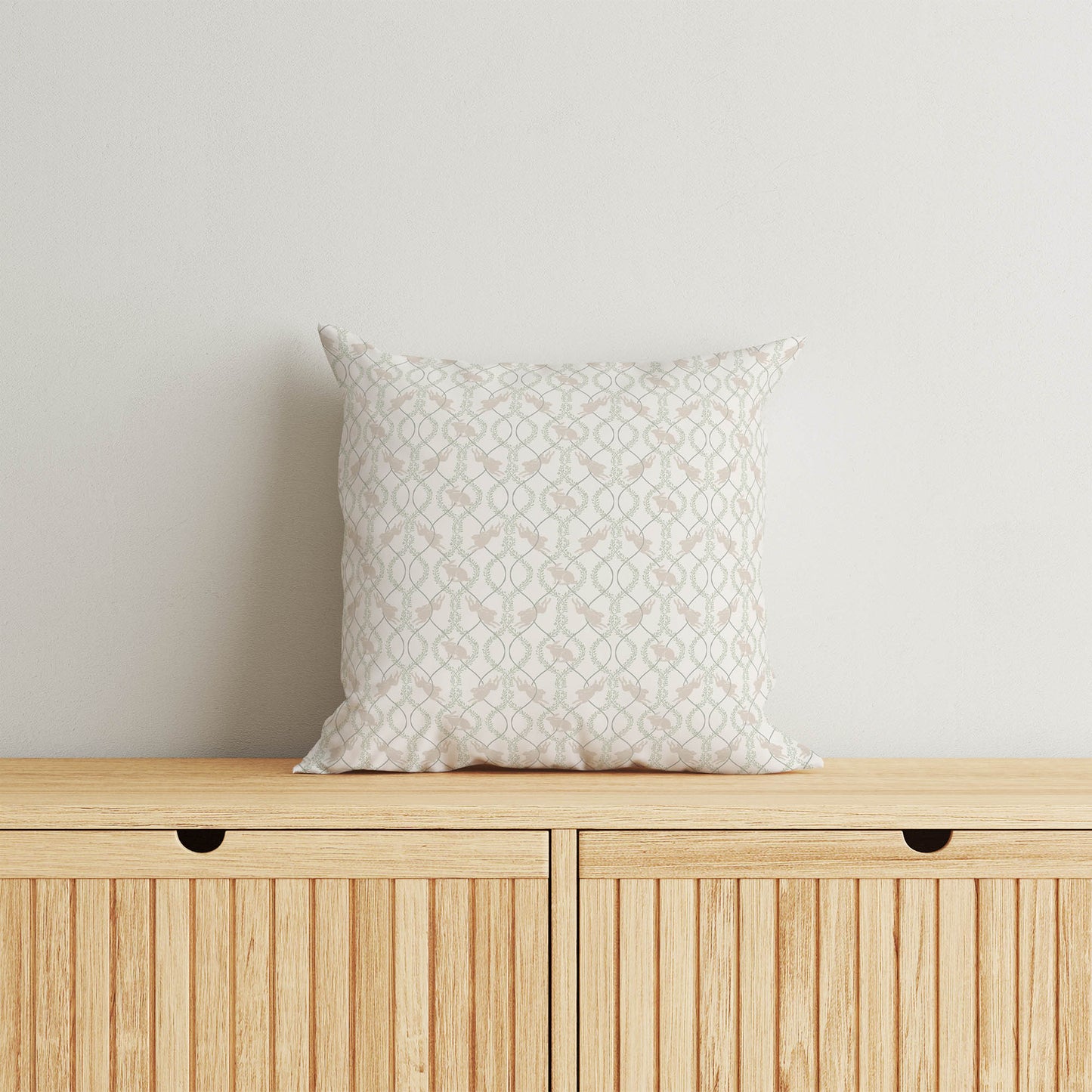 Nantucket Bunny Throw Pillow