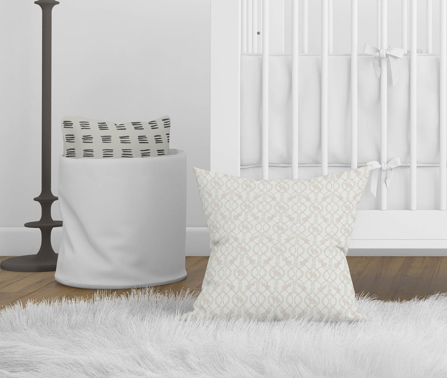Nantucket Bunny Throw Pillow