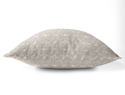 Storks & Bunnies Throw Pillow