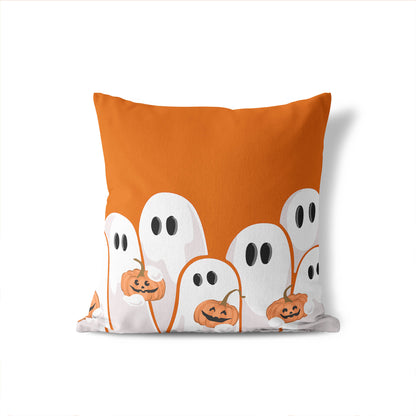 Ghosts & Pumpkins Decorative Seasonal Throw Pillow