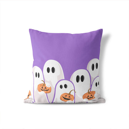 Ghosts & Pumpkins Decorative Seasonal Throw Pillow
