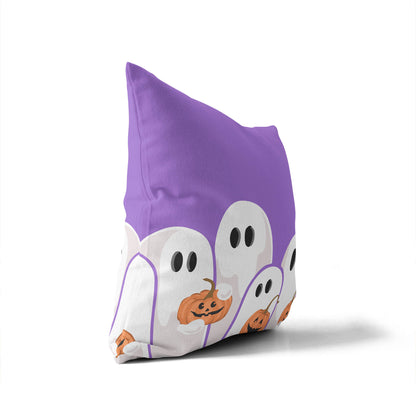 Ghosts & Pumpkins Decorative Seasonal Throw Pillow