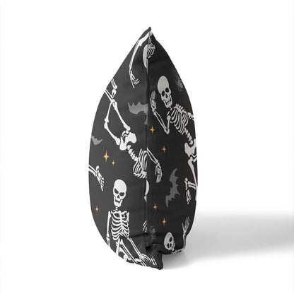 Skeleton Boogie Decorative Seasonal Throw Pillow
