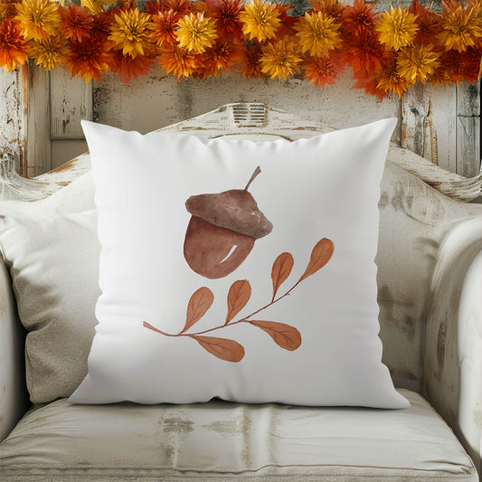 Autumn Sprout Decorative Seasonal Throw Pillow