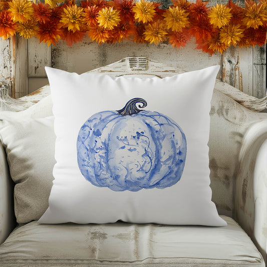 Blue Toile Decorative Seasonal Throw Pillow