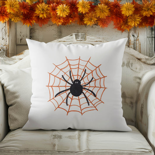Spider Web Decorative Seasonal Throw Pillow