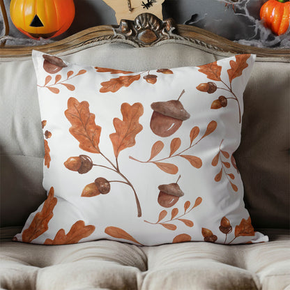 Acorn Flurry Decorative Seasonal Throw Pillow