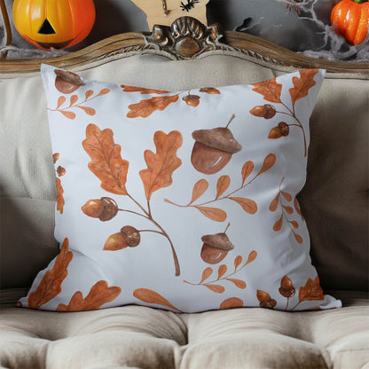 Acorn Flurry Decorative Seasonal Throw Pillow