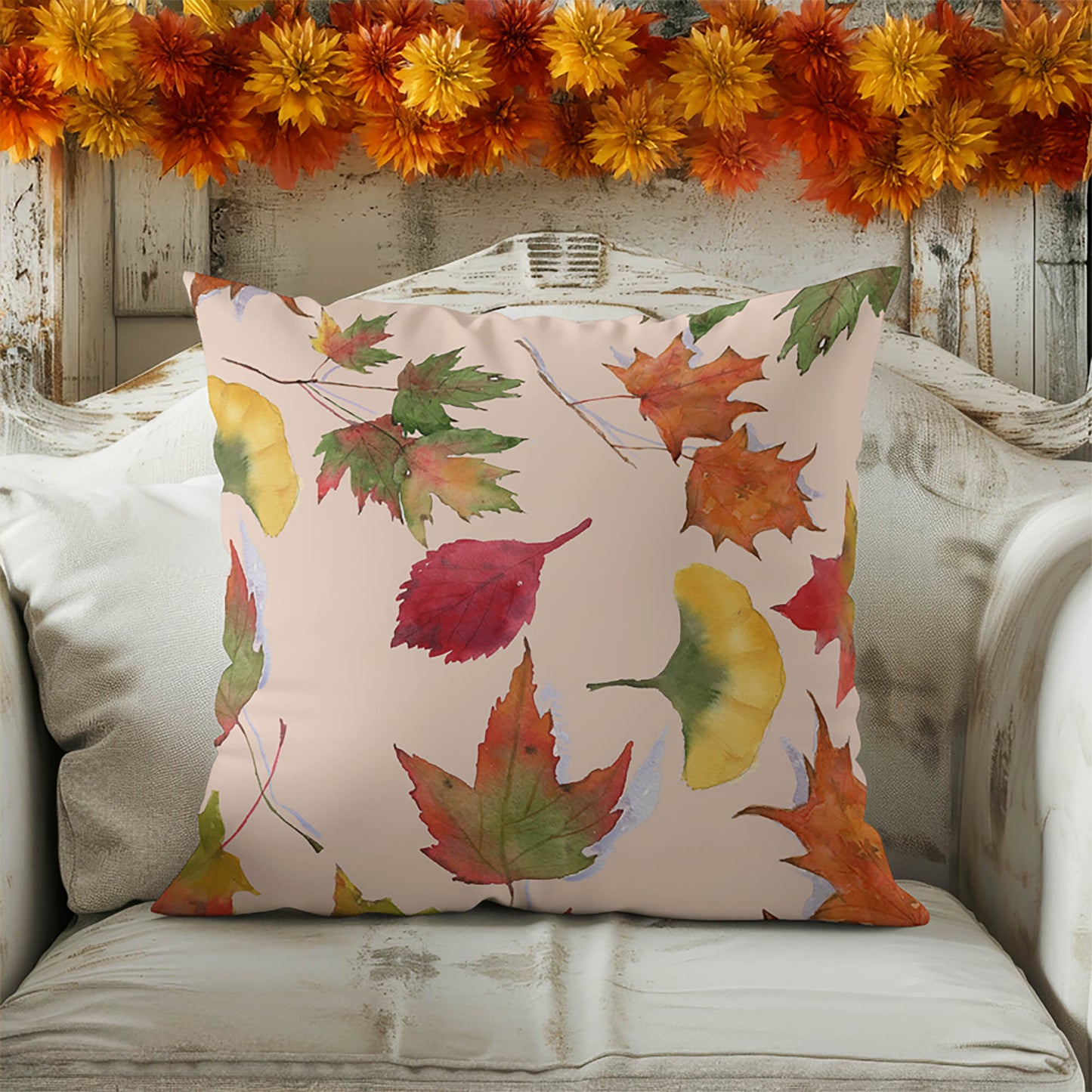 Fall Cleanup Decorative Seasonal Throw Pillow
