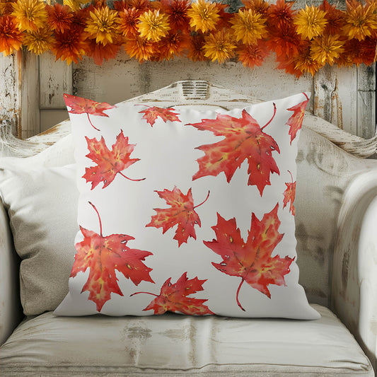 Fireleaf Pattern Decorative Seasonal Throw Pillow