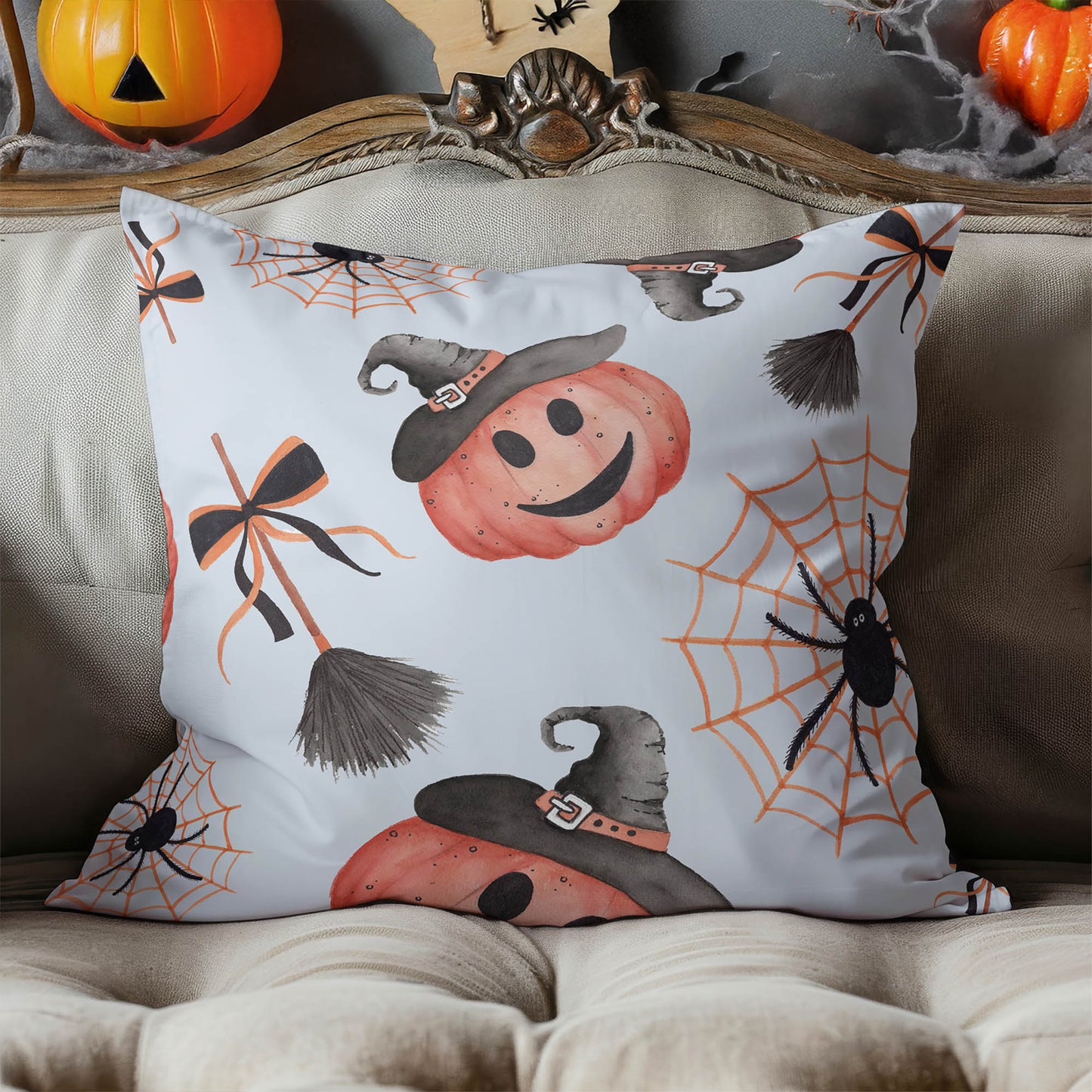 Happy Halloween Decorative Seasonal Throw Pillow
