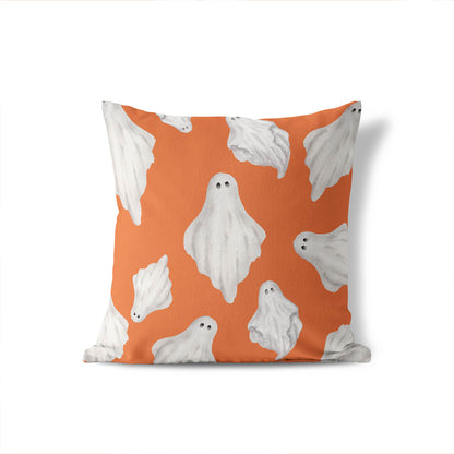 Spooky Ghost Decorative Seasonal Throw Pillow