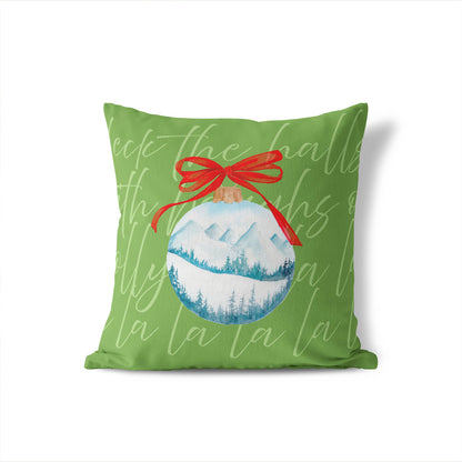 Deck the halls Decorative Seasonal Throw Pillow