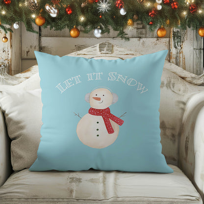 Let it Snow Decorative Seasonal Throw Pillow